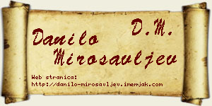 Danilo Mirosavljev vizit kartica